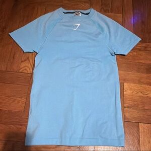 Gymshark Seamless muscle fit Light Blue Gym T-Shirt